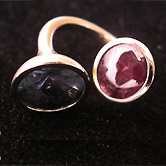 Witgouden ring met Afgaanse tourmalijnen